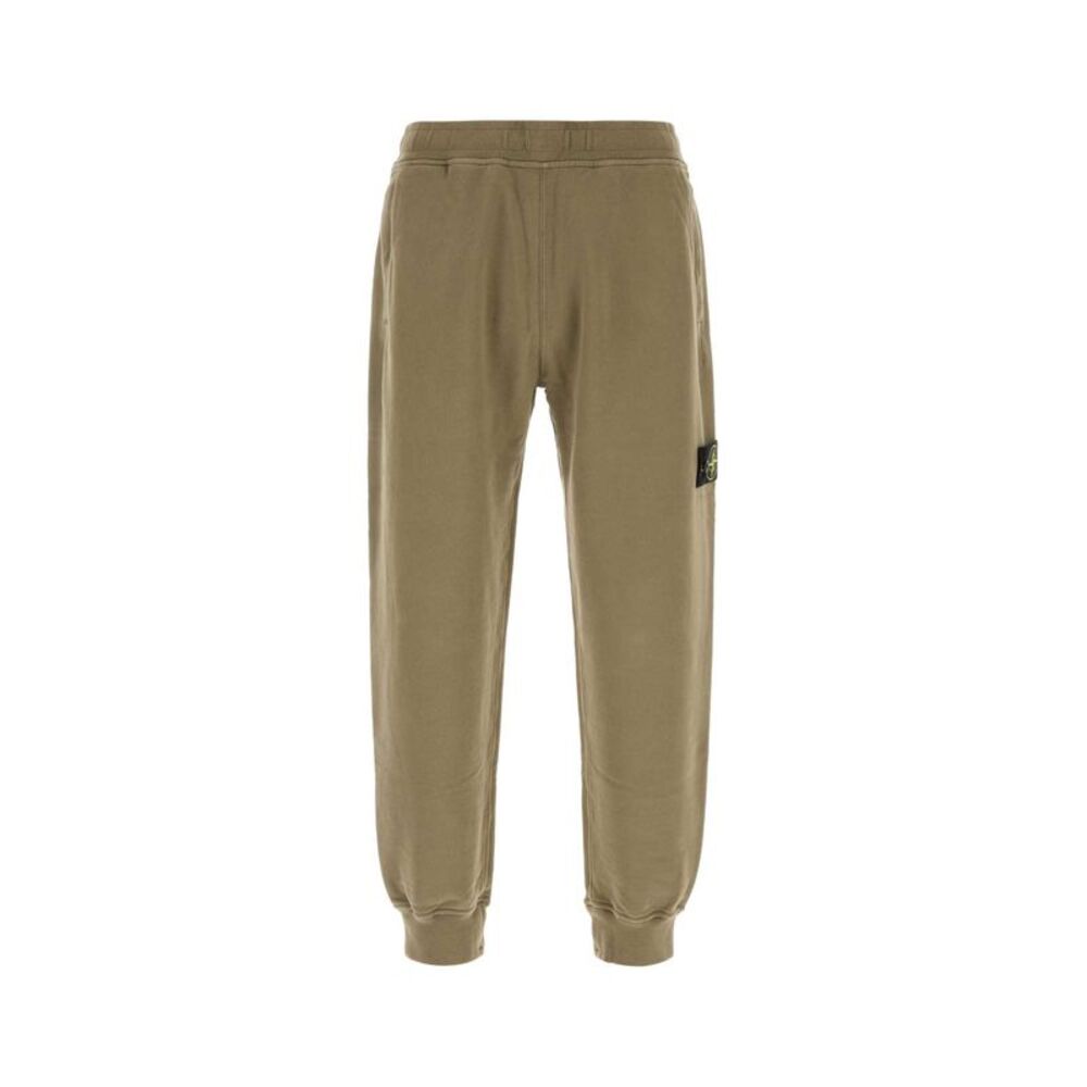 Stone Island Men Army Green Cotton Joggers